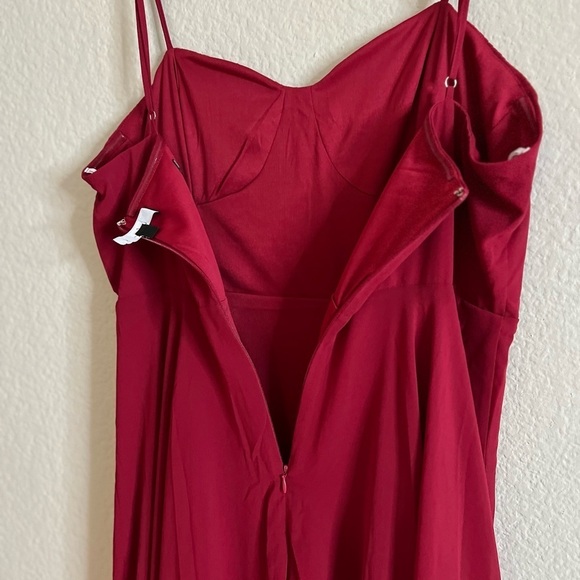 NWOT Cause for Commotion Red Pleated Bustier Maxi Dress - Picture 7 of 8